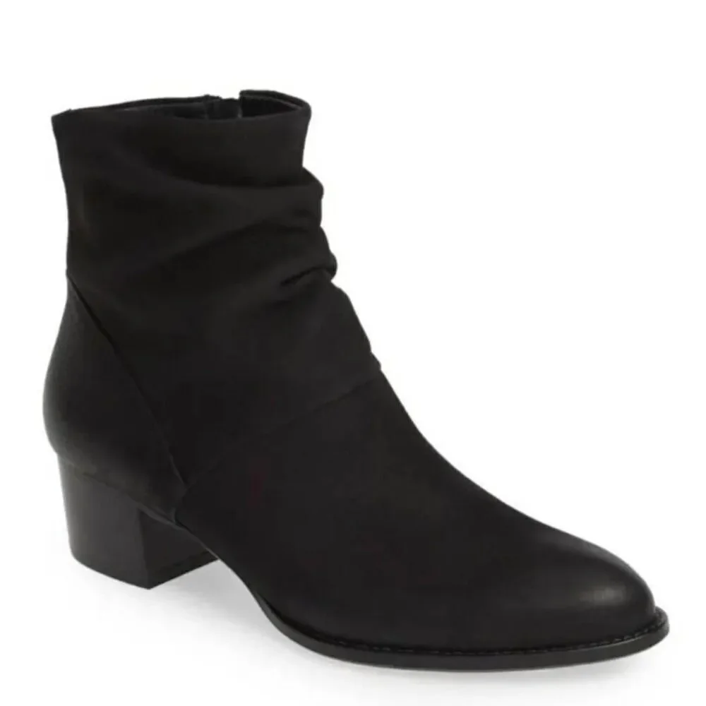 PAUL GREEN Brianna Black Slouch Bootie Size 5.5(US8)
